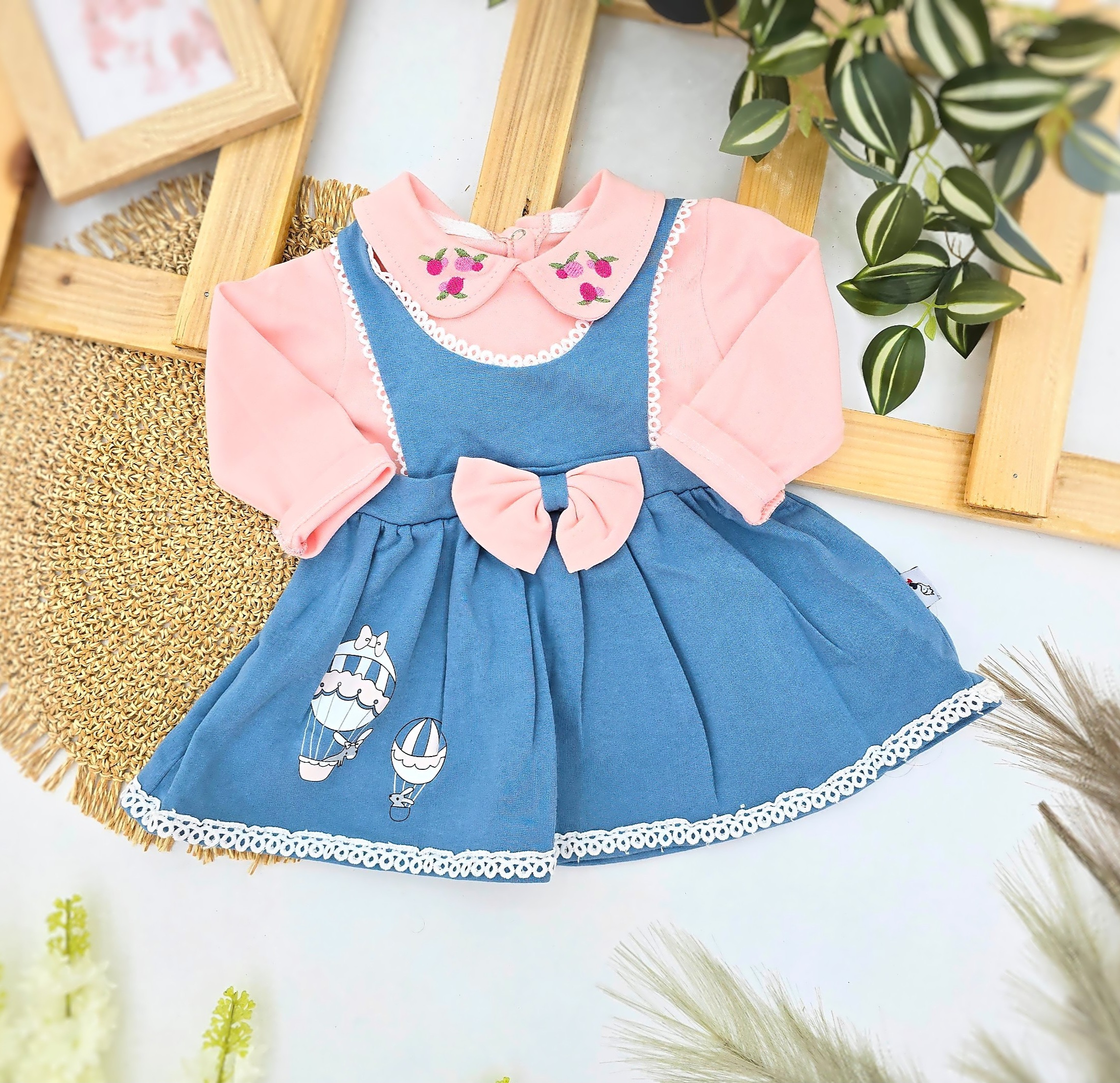 Haljinica za bebe - plavo roze