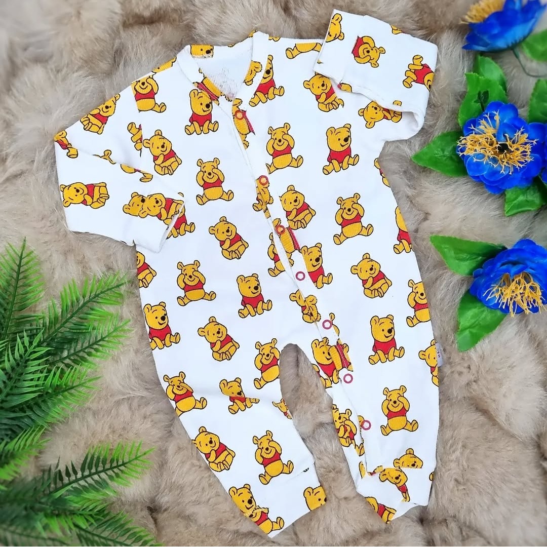 Pamučna štramplica za bebe – razigrani dezen