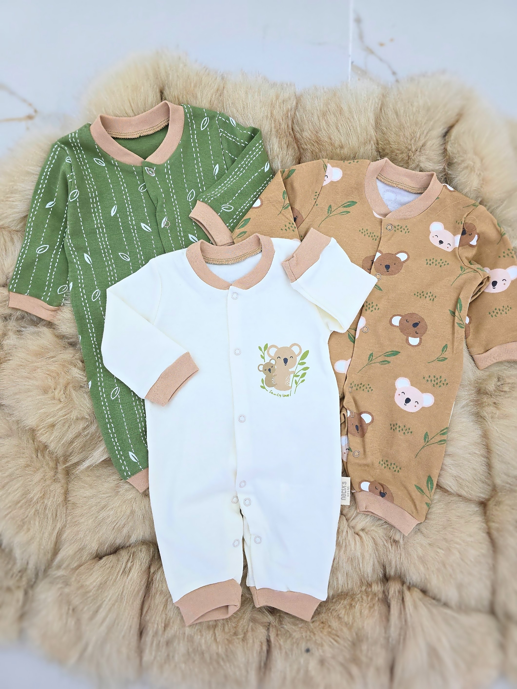 Trodelni set štrampli sa motivom koale – 100% pamuk, nežan i udoban za bebe