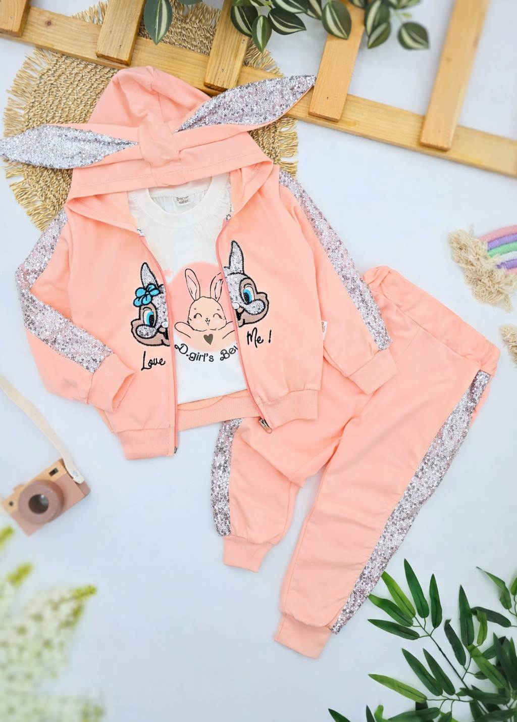 Trodelna trenerka sa zeka motivom – duks, bluzica i donji deo