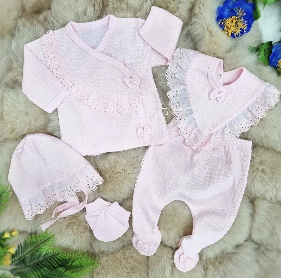 Petodelni roze set za devojčice | Izlazak iz porodilišta