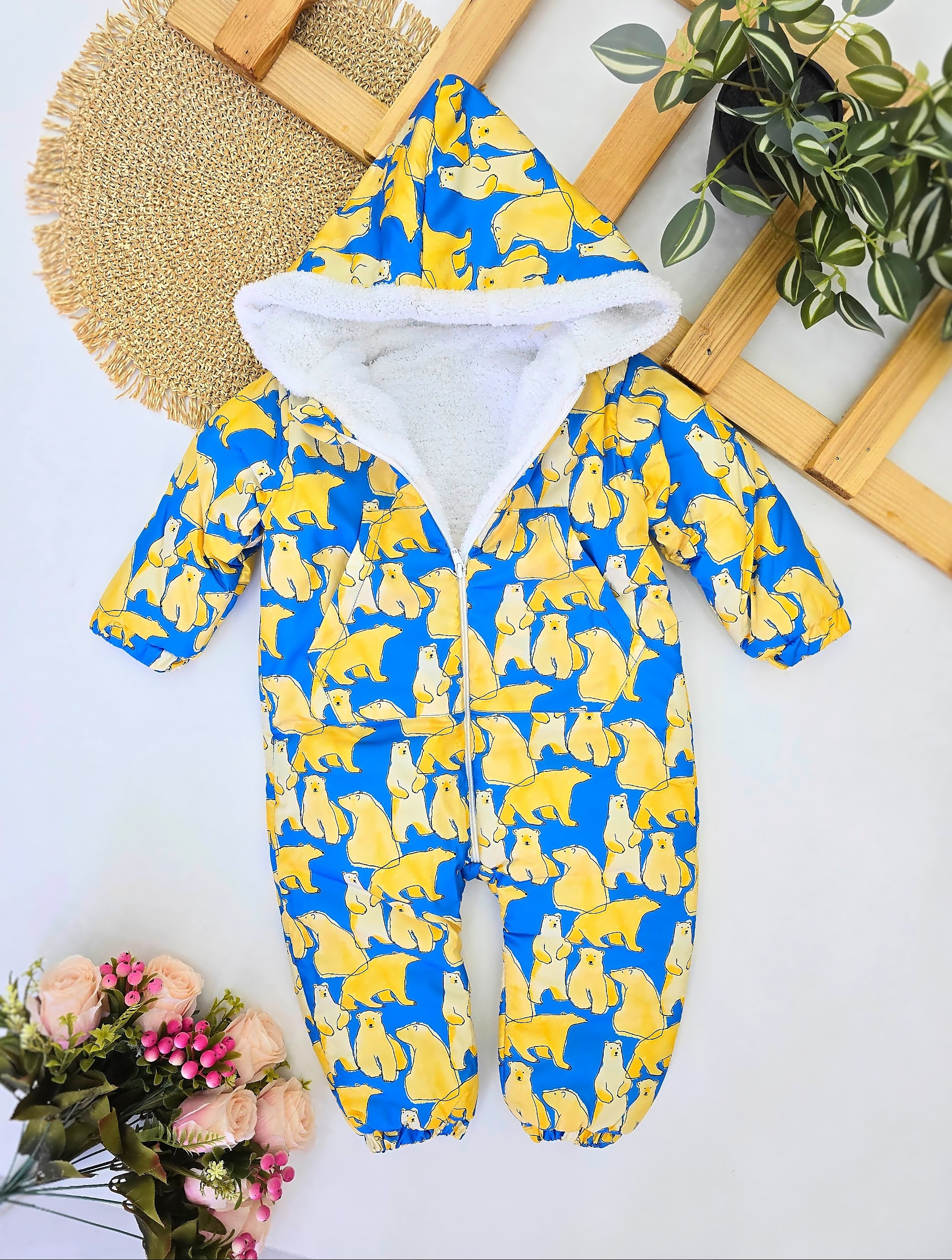 Zimski skafander za dečake sa kapuljačom