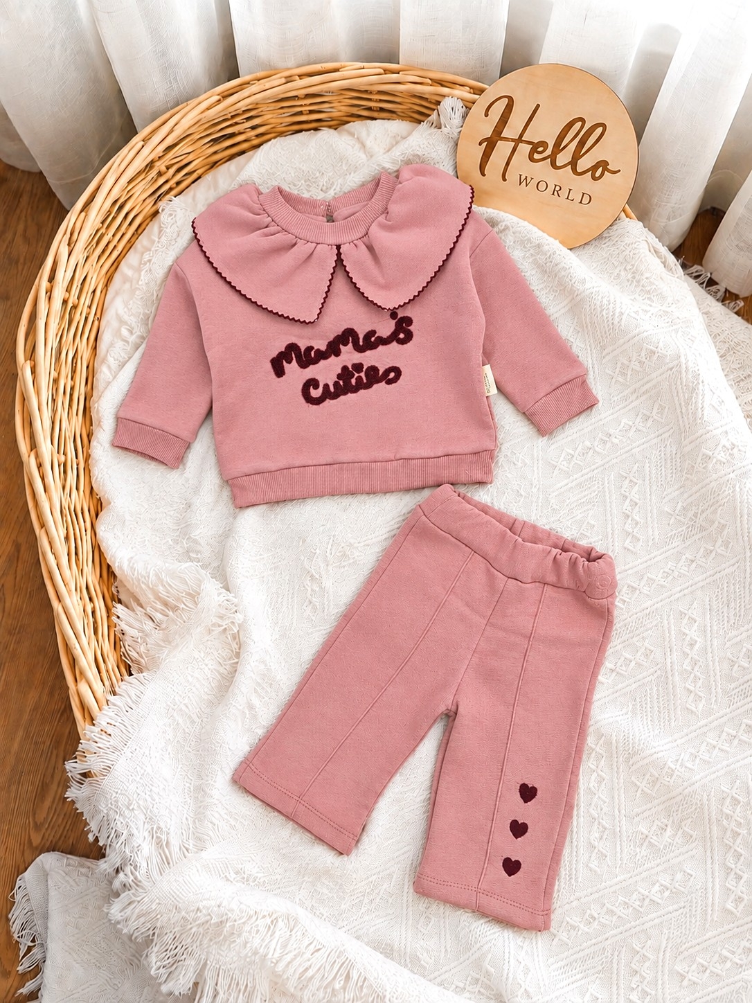 Roze termo komplet za bebe devojčice – Mama’s Cutie