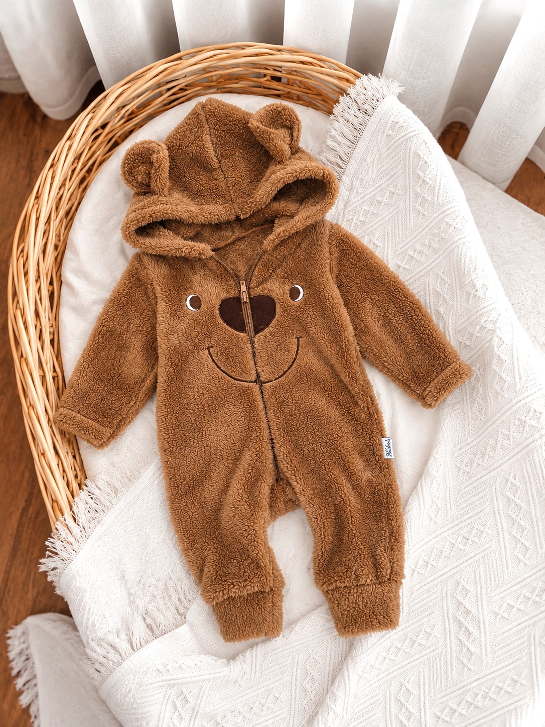 Tedi jesenji skafander sa ušima za bebe – braon