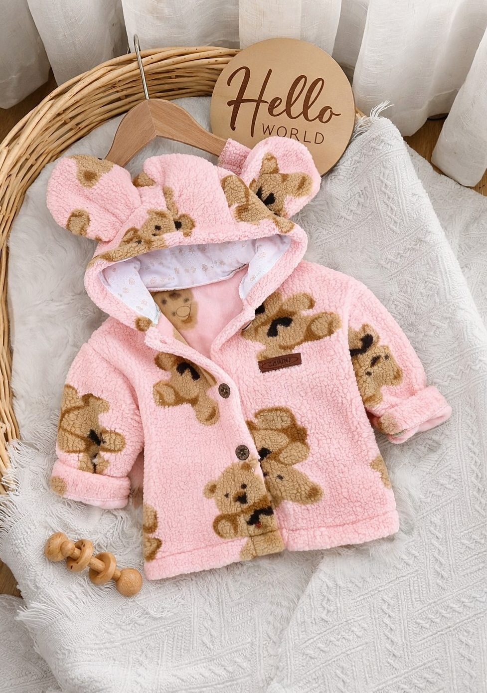 Tedi prolećno-jesenja jaknica za devojčice - roze