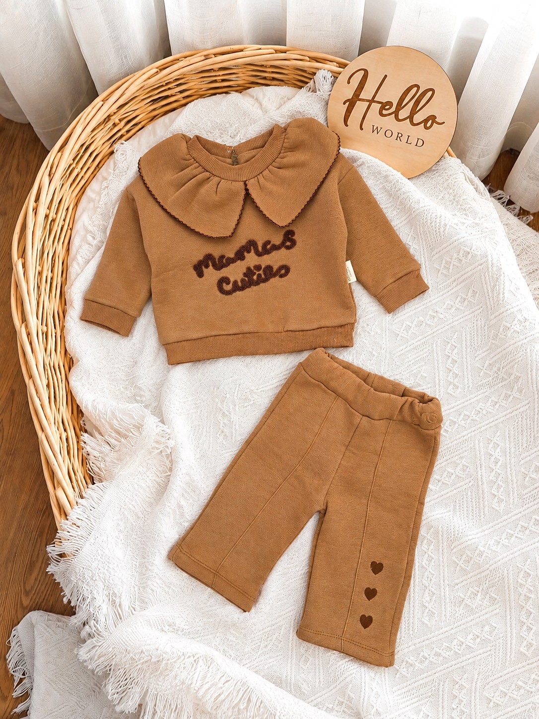 Braon termo komplet za bebe devojčice – Mama’s Cutie