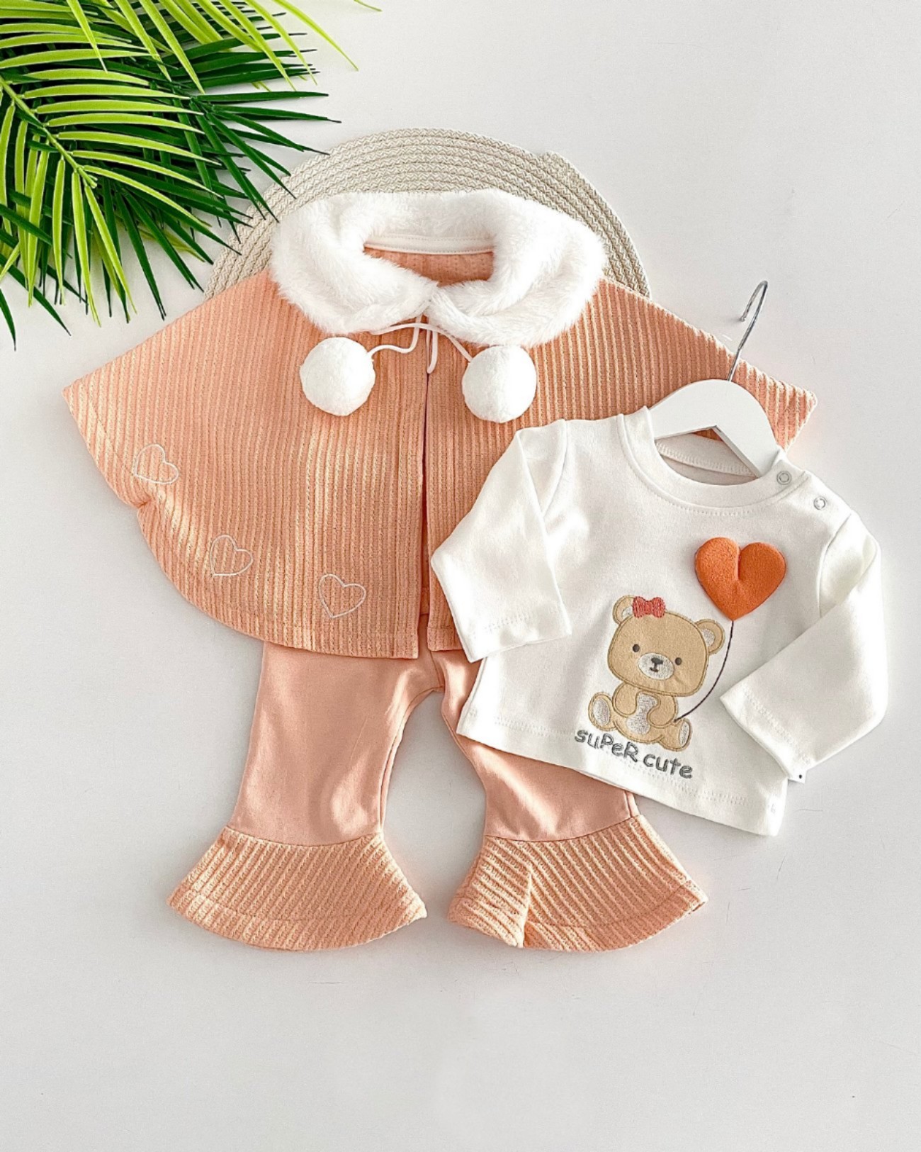 Komplet za devojčice – pončo, bluzica i zvonarice