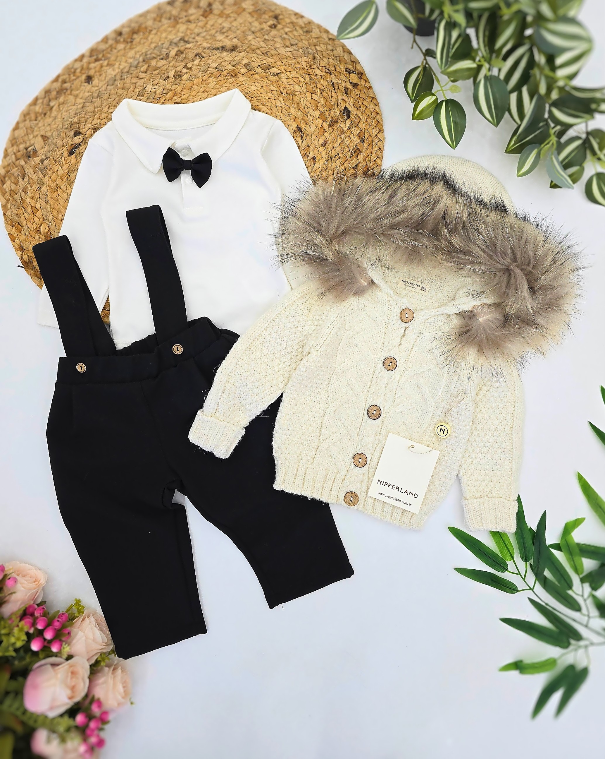 Nipperland trodelni komplet sa prirodnim krznom