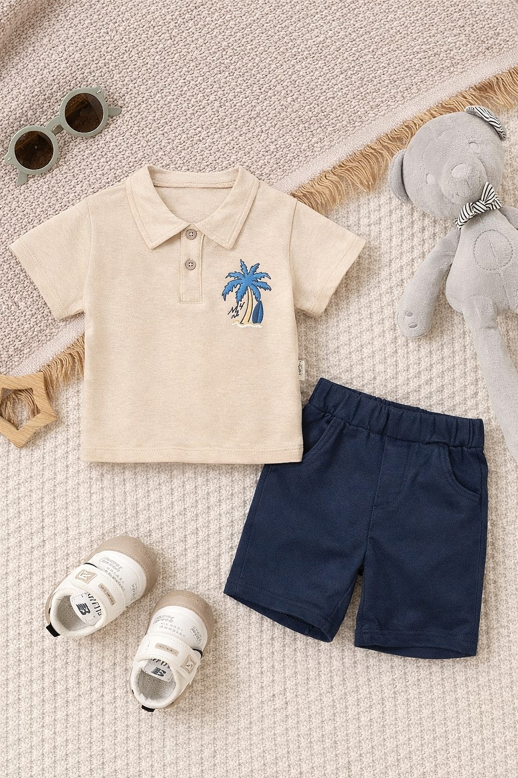 Letnji komplet za bebe dečake – polo majica i šorts